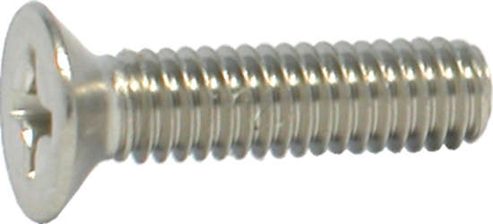 Afbeelding van Metaalschroef roestvaststaal platte kop phillips M4 x 6mm