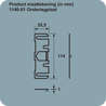 Afbeelding van Axa Onderlegplaat 1mm kunststof wit voor Heavy Duty scharnier 114 x 89mm 1140-01-95
