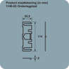Afbeelding van Axa Onderlegplaat 1mm kunststof wit voor Heavy Duty scharnier 114 x 89mm 1140-01-95
