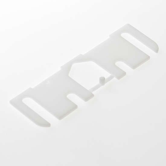 Afbeelding van Axa Onderlegplaat 2mm kunststof wit voor Heavy Duty scharnier 114 x 89mm 1140-02-95