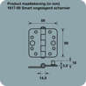 Afbeelding van Axa Smart Veiligheidsscharnier ronde hoeken topcoat gegalvaniseerd 89 x 89 x 3mm SKG** 1617-09-23/VE