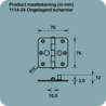 Afbeelding van Axa Veiligheidsscharnier ronde hoeken RVS 75 x 75mm SKG** 1114-24-83/7KV