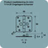 Afbeelding van Axa Veiligheidsscharnier ronde hoeken topcoat gegalvaniseerd 89 x 89mm SKG*** 1114-25-23/V4E
