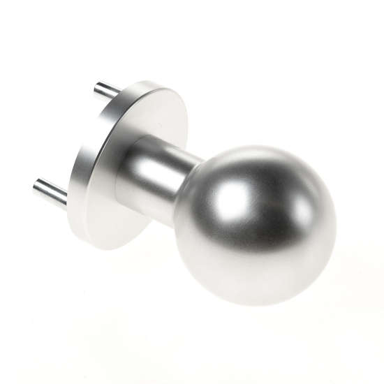 Afbeelding van Deurknop bolmodel vast op rozet ASL aluminium F0