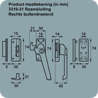 Afbeelding van Axa Raamsluiting met nok cilindersluiting rechts inbouw F2 3319-31-92/GE