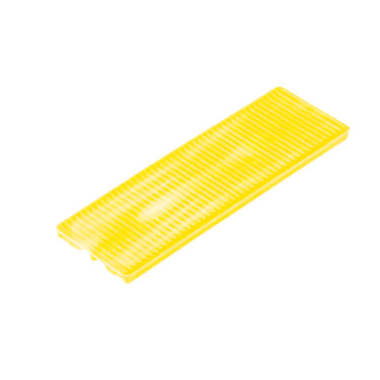 Afbeelding van Kunststof steunblokje (glasblokje / beglazingsblokje), geel 30 x 4 x 100mm