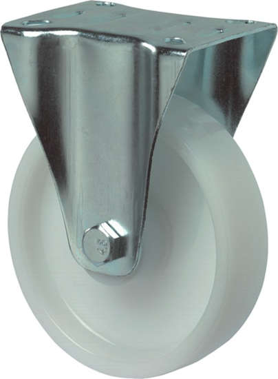 Afbeelding van Bokwiel polyamide wiel met rollager, wit 250kg 200mm