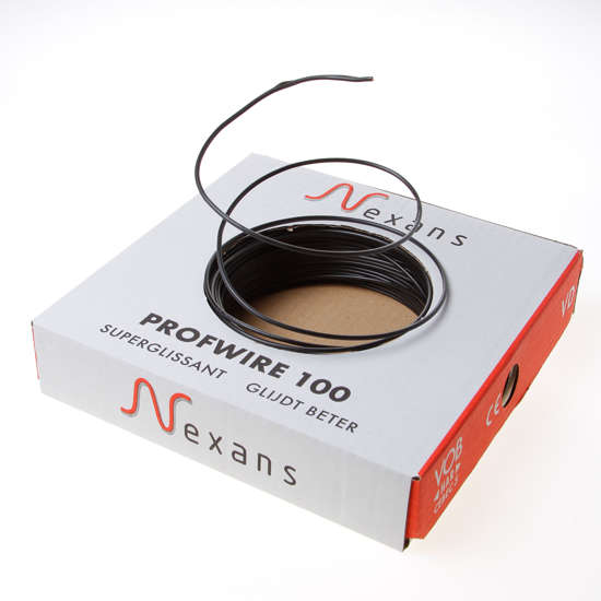 Afbeelding van Nexans Profwire kabel installatiedraad zwart 1.5mm²