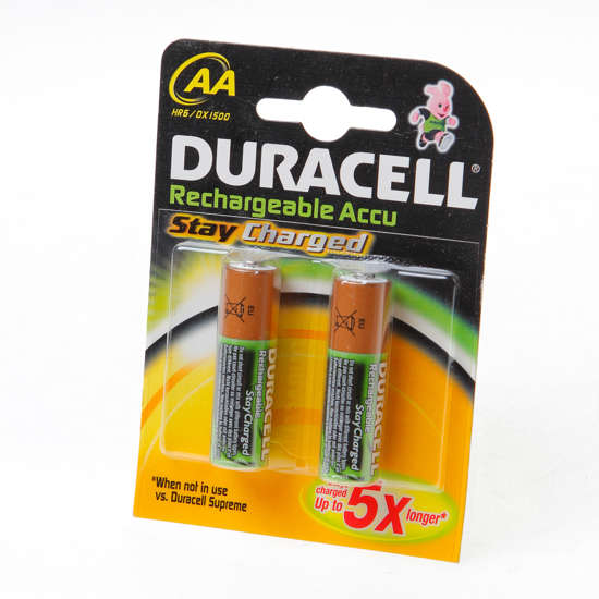 Afbeelding van Duracell Batterij duracell penlite oplaadbaar aa blister van 4 batterijen