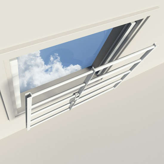 Afbeelding van SecuBar Plus 2 raam- en lichtkoepelbeveiliging wit hoogte 54.5 cm uitschuifbaar 69-90cm SKG** 2010.400.200