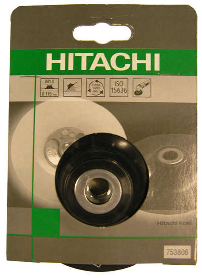 Afbeelding van Hitachi Steunschijf met moer 125 mm zacht ISO 15636