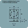 Afbeelding van Axa Veiligheidsscharnier venelite topcoat gegalvaniseerd 89 x 89 x 2.4mm SKG*** 1139-25-23/V4E