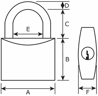 Afbeelding van Cilinderhangslot HS 406B KA 40mm sleutelnummer 406 dubbel vergrendeld 0182.400.2406