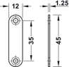 Afbeelding van Magneetsluiting, om te schroeven, hoekig, wit, trekkracht: 3–4 kg, tegenstuk staal