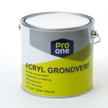 Afbeeldingen van ProOne grondverf acryl watergedr.wit 2500ml